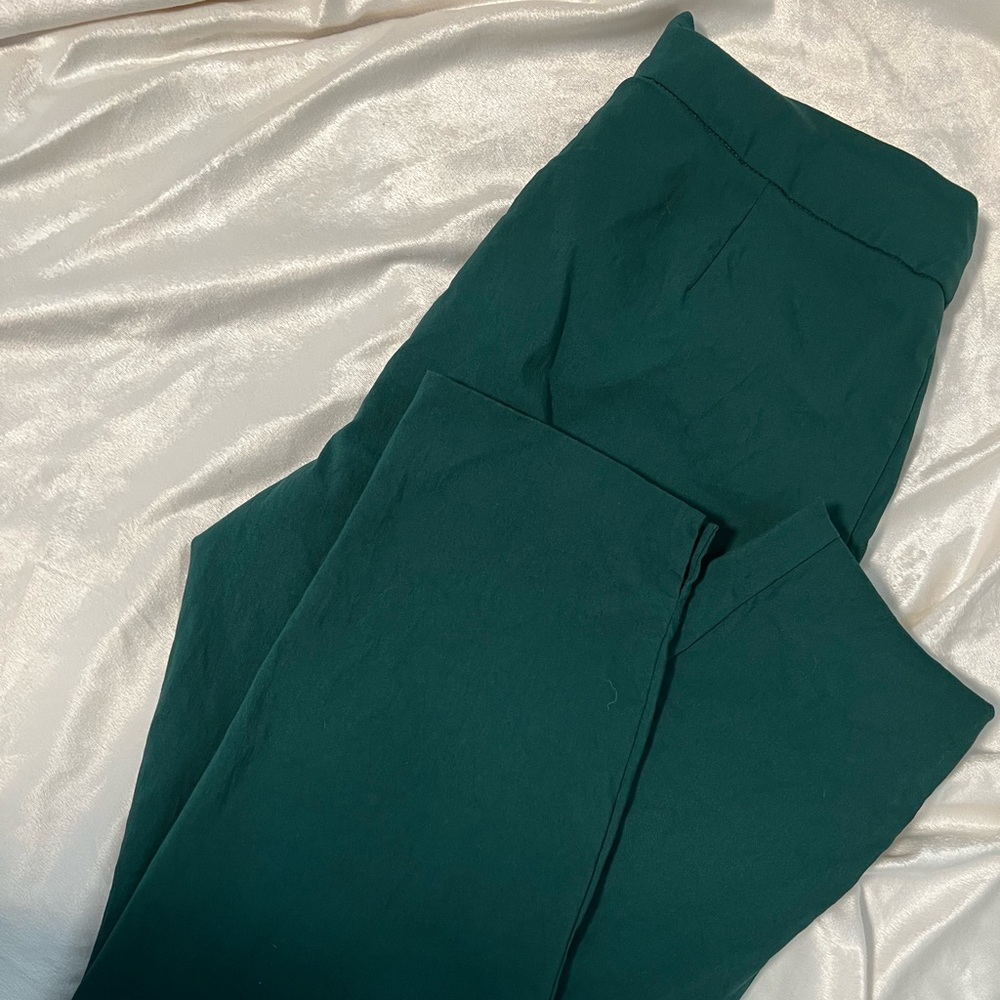 Time and Tru green slacks, straight leg ankle pants